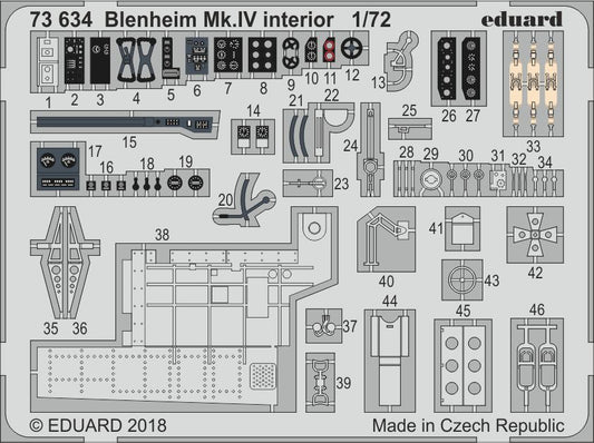Eduard 73634 1:72 Bristol Blenheim Mk.IV interior