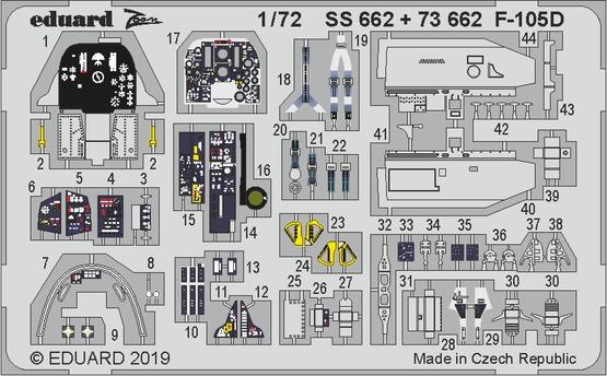 Eduard 73662 1:72 Republic F-105D Thunderchief interior