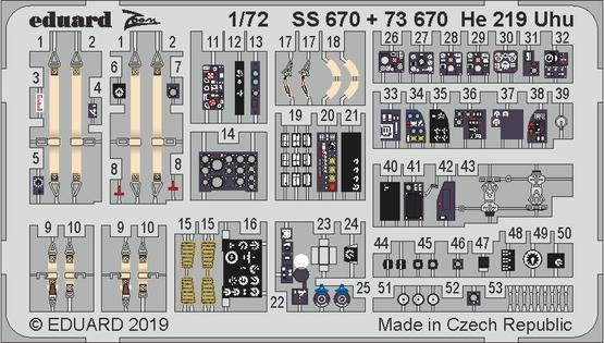 Eduard 73670 1:72 Heinkel He-219 Uhu
