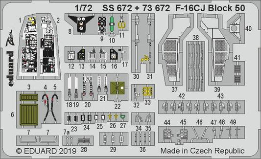 Eduard 73672 1:72 Lockheed-Martin F-16CJ Block 50
