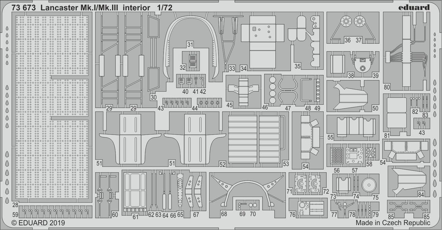 Eduard 73673 1:72 Avro Lancaster Mk.I/Mk.III interior