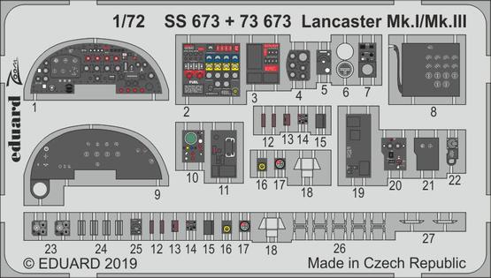 Eduard 73673 1:72 Avro Lancaster Mk.I/Mk.III interior