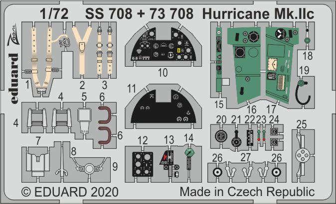 Eduard 73708 1:72 Hawker Hurricane Mk.IIc