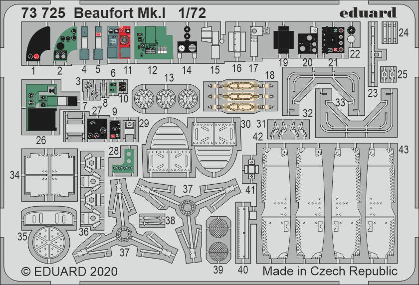 Eduard 73725 1:72 Bristol Beaufort Mk.I