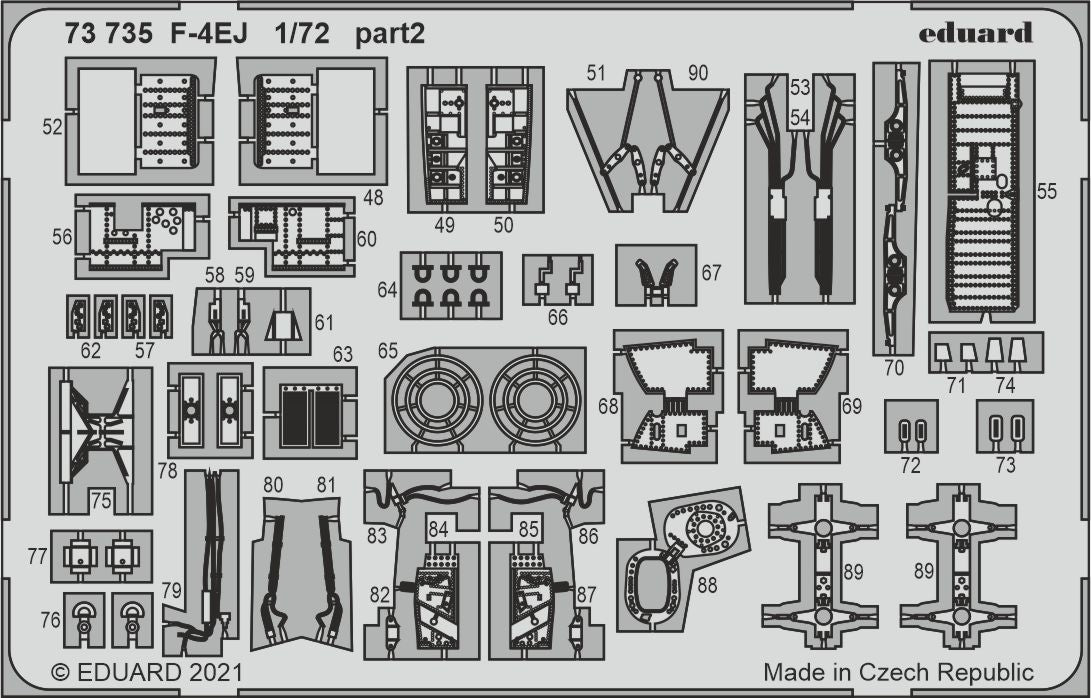 Eduard 73735 1:72 McDonnell F-4EJ Phantom cockpit and external details