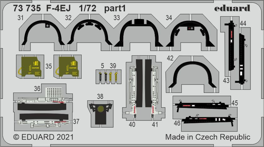 Eduard 73735 1:72 McDonnell F-4EJ Phantom cockpit and external details