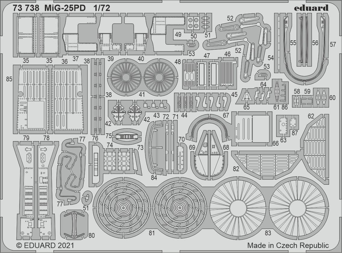 Eduard 73738 1:72 Mikoyan MiG-25PD
