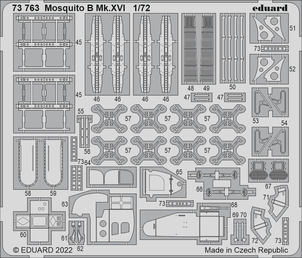 Eduard 73763 1:72 de Havilland Mosquito B.Mk.XVI