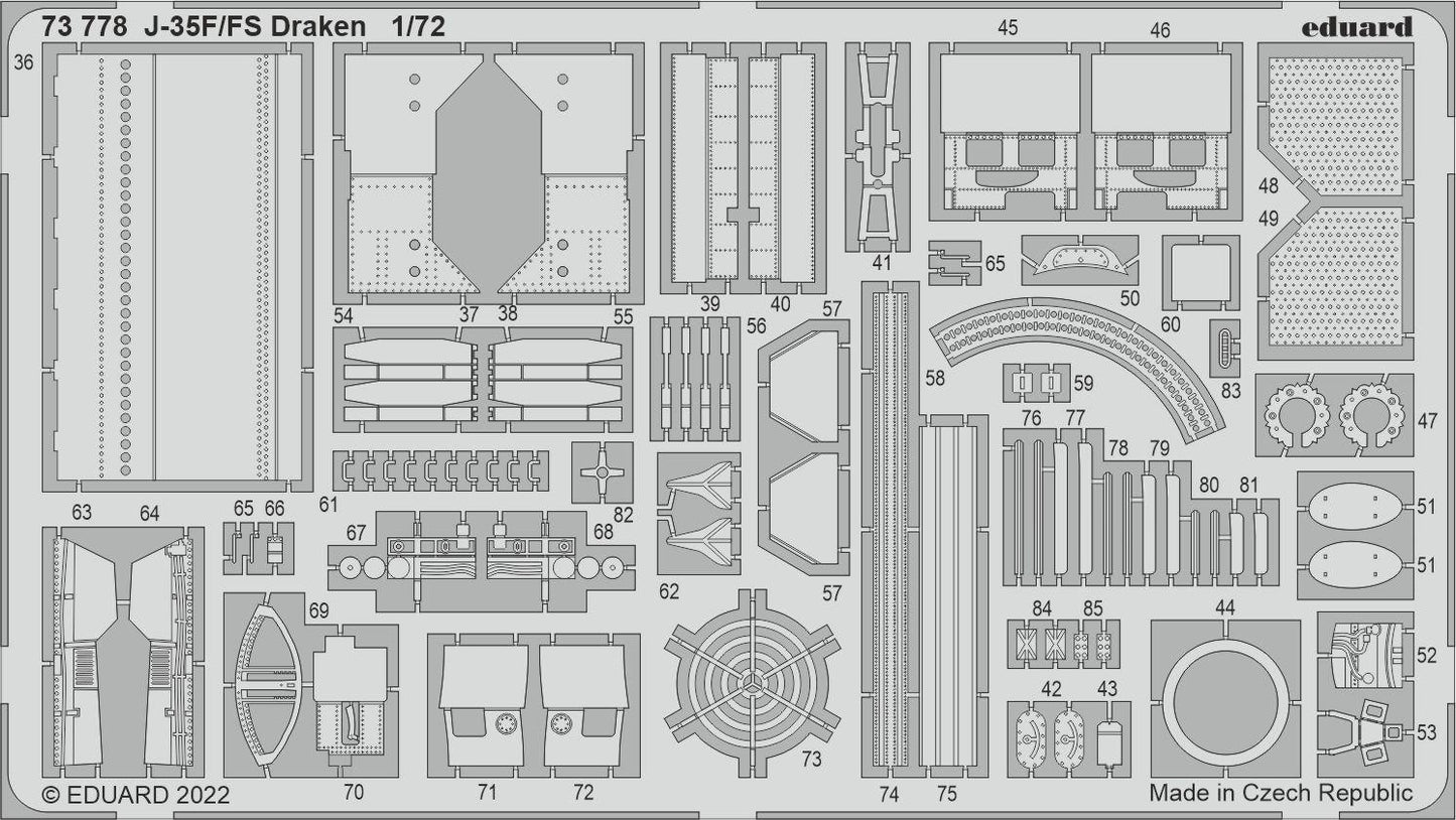 Eduard 73778 1:72 Saab J-35F/FS Draken