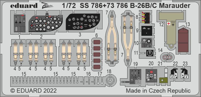 Eduard 73786 1:72 Martin B-26B/C Marauder interior