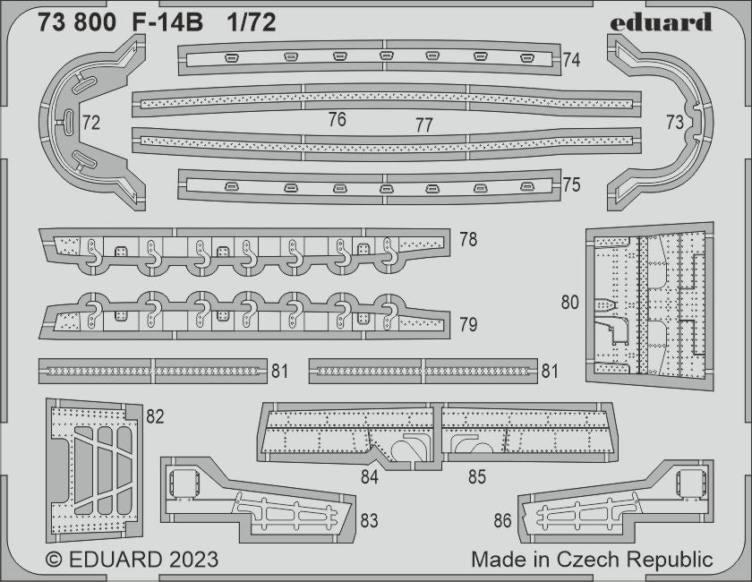 Eduard 73800 1:72 Grumman F-14B Tomcat to be used with Academy