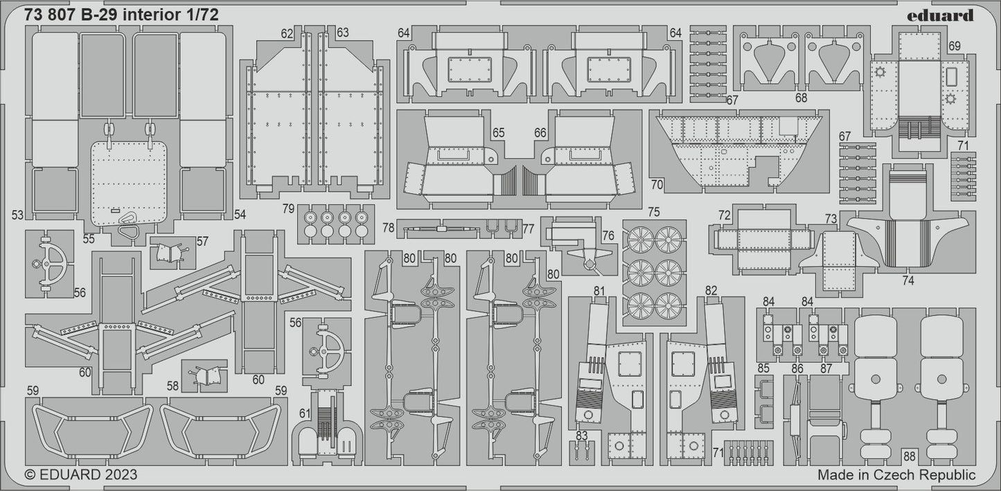 Eduard 73807 1:72 Boeing B-29 Superfortress interior