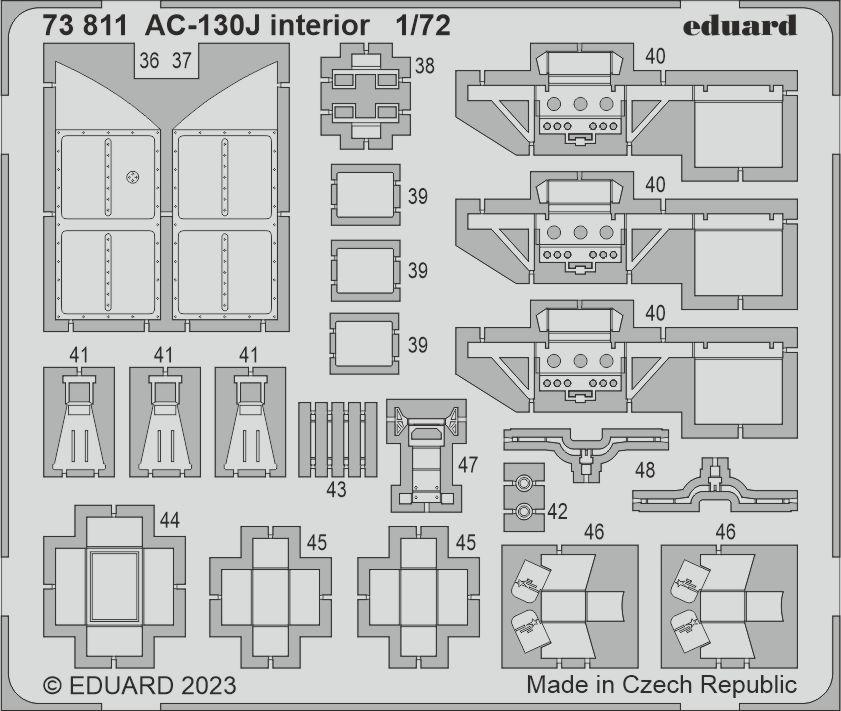 Eduard 73811 1:72 AC-130J Hercules interior for Zvezda