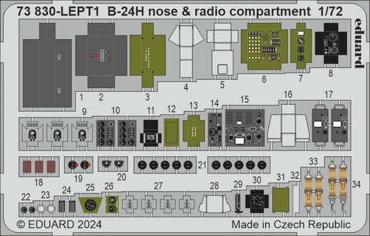 Eduard 73830 1:72 Consolidated B-24H Liberator nose & radio compartment