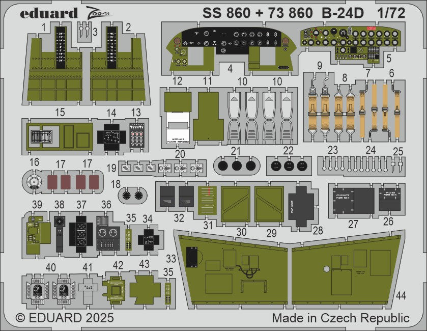Eduard 73860 1:72 Consolidated B-24D Liberator Cockpit & Engines