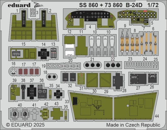 Eduard 73860 1:72 Consolidated B-24D Liberator Cockpit & Engines