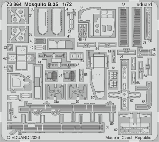 Eduard 73864 1:72 de Havilland Mosquito B.35