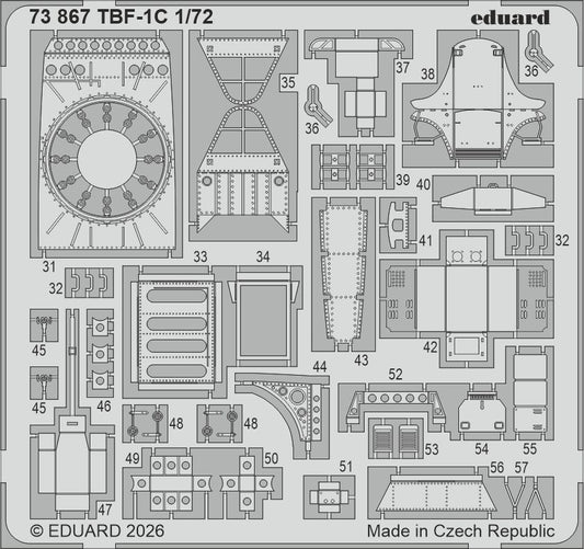 Eduard 73867 1:72 Grumman TBF-1C Avenger