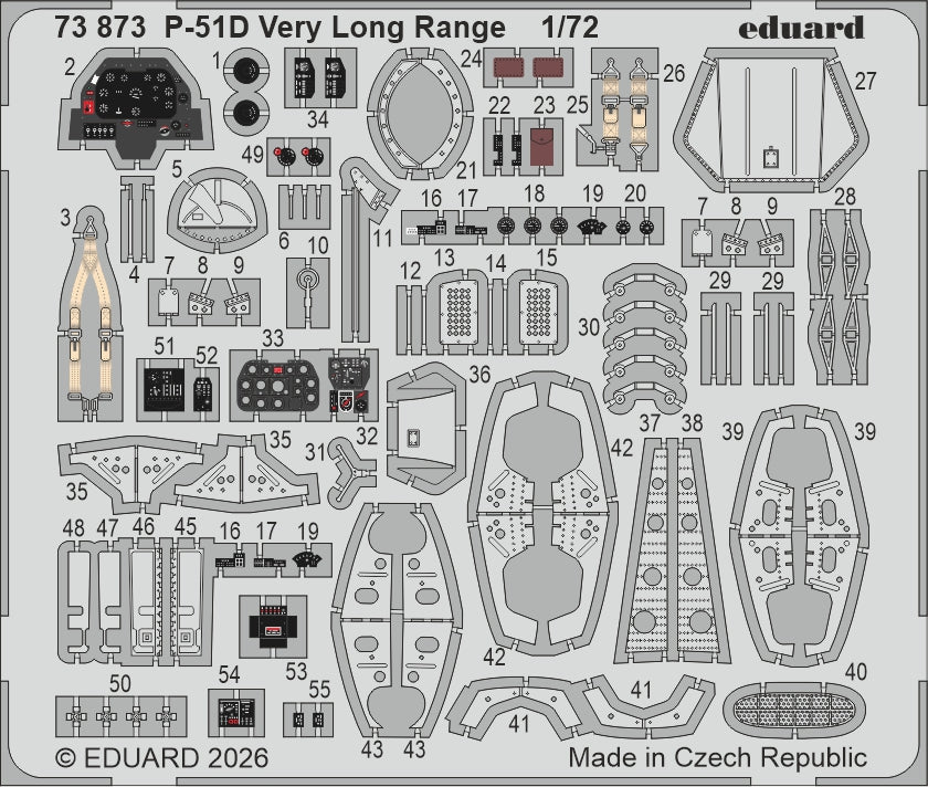 Eduard 73873 1:72 North-American P-51D Mustang Very Long Range
