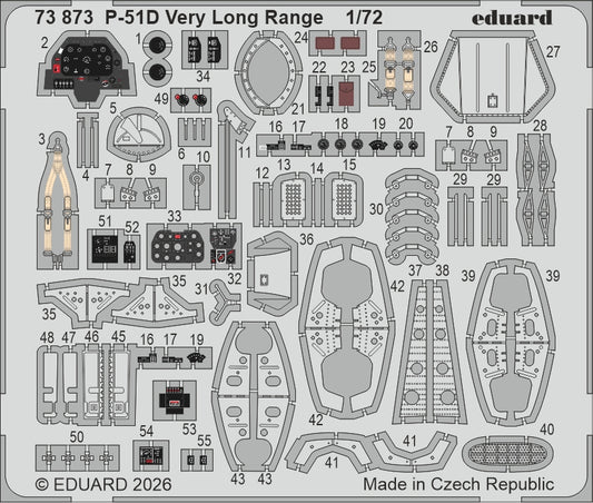 Eduard 73873 1:72 North-American P-51D Mustang Very Long Range
