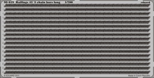 Eduard 99019 1:700 Railings 45Ãƒâ€šÃ‚Â´ 3 chain bars long