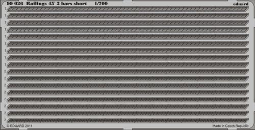 Eduard 99026 1:700 Railings 45Ãƒâ€šÃ‚Â´ 2 bars short