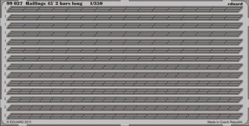 Eduard 99027 1:350 Railings 45Ãƒâ€šÃ‚Â´ 2 bars long