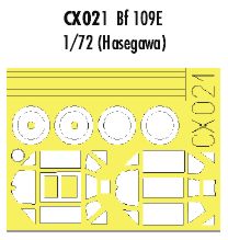 Eduard CX021 1:72 Messerschmitt Bf-109E canopy frame and wheels etc