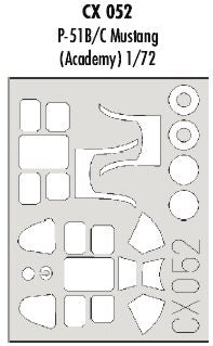 Eduard CX052 1:72 North-American P-51B/P-51C Mustang