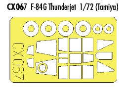 Eduard CX067 1:72 Republic F-84G Thunderjet canopy frame and wheels etc