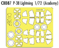 Eduard CX087 1:72 Lockheed P-38J Lightning