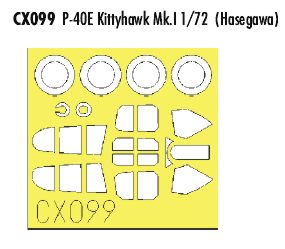 Eduard CX099 1:72 Curtiss P-40E Kittyhawk/Warhawk Mk.I