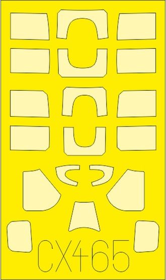 Eduard CX465 1:72 Grumman Hellcat Mk.I canopy paint mask