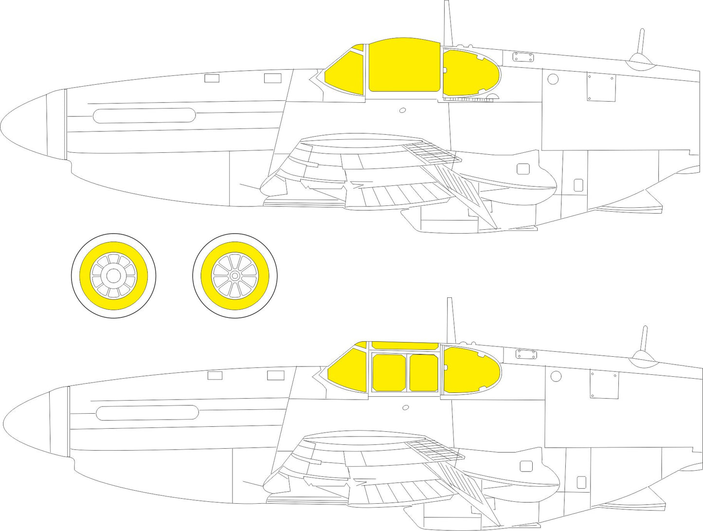 Eduard CX620 1:72 North-American P-51B/C Mustang for Arma Hobby kits