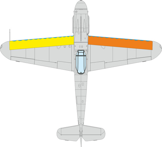 Eduard CX676 1:72 Messerschmitt Bf-109G Wings Leading Edge Wavy Lines Paint Mask