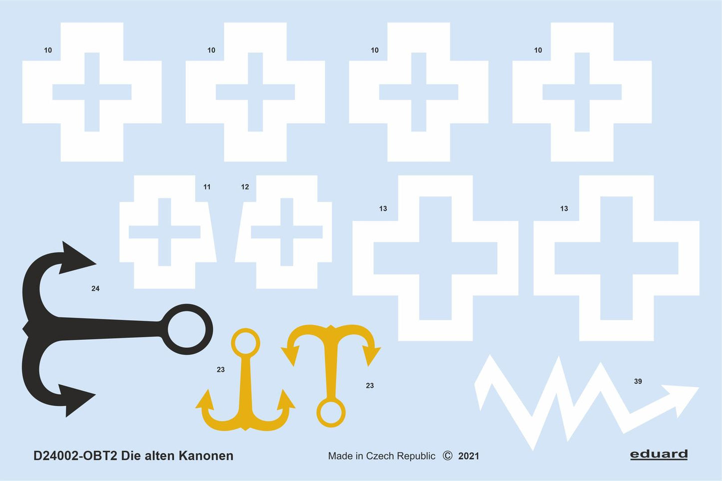 Eduard D24002 1:24 Die alten Kanonen Fokker Dr.I Triplane