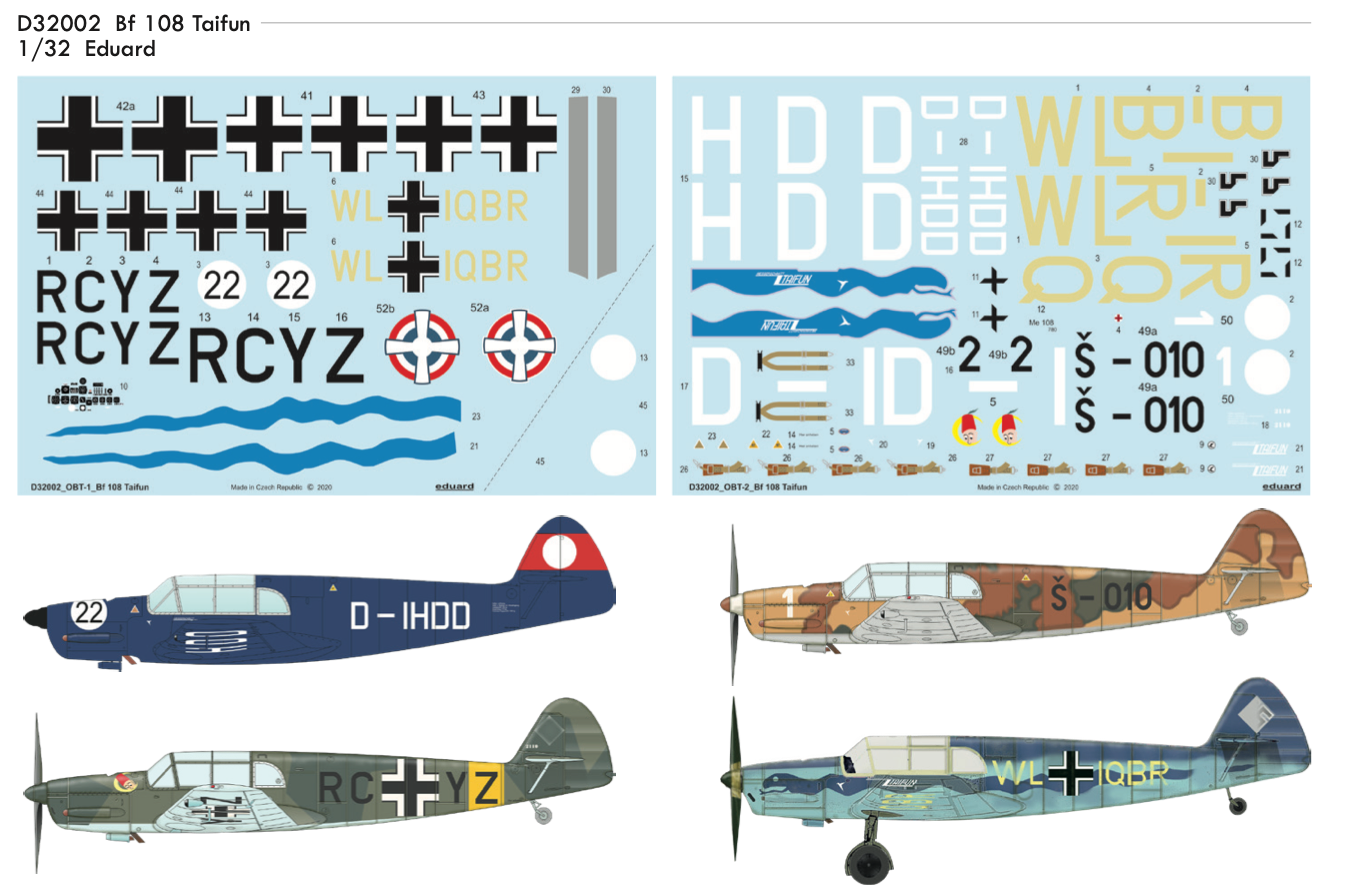 Eduard D32002 1:32 Messerschmiit Bf-108 Taifun