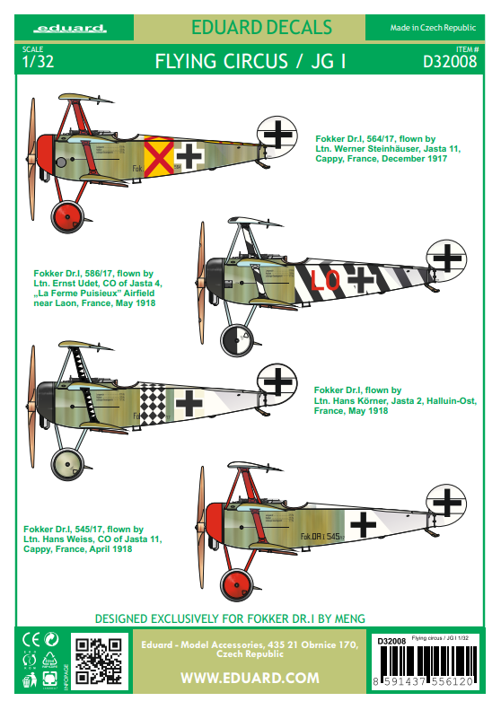 Eduard D32008 1:32 Flying circus / JG I