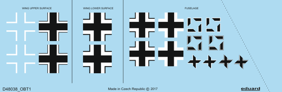 Eduard D48038 1:48 Focke-Wulf Fw-190A-4 national insignia