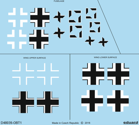 Eduard D48039 1:48 Focke-Wulf Fw-190A-5 national insignia