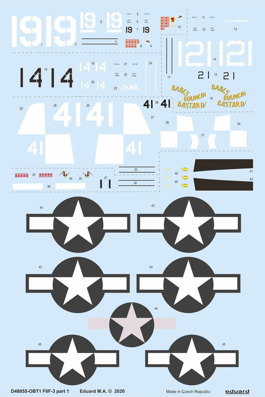 Eduard D48055 1:48 Grumman F6F-3 Hellcat part 1
