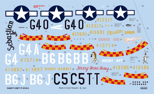 Eduard D48077 1:48 North-American P-51D-5 Mustang '357th FG'