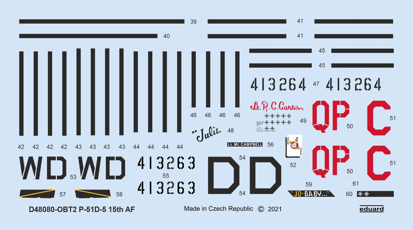 Eduard D48080 1:48 North-American P-51D-5 Mustang '15th Air Force'