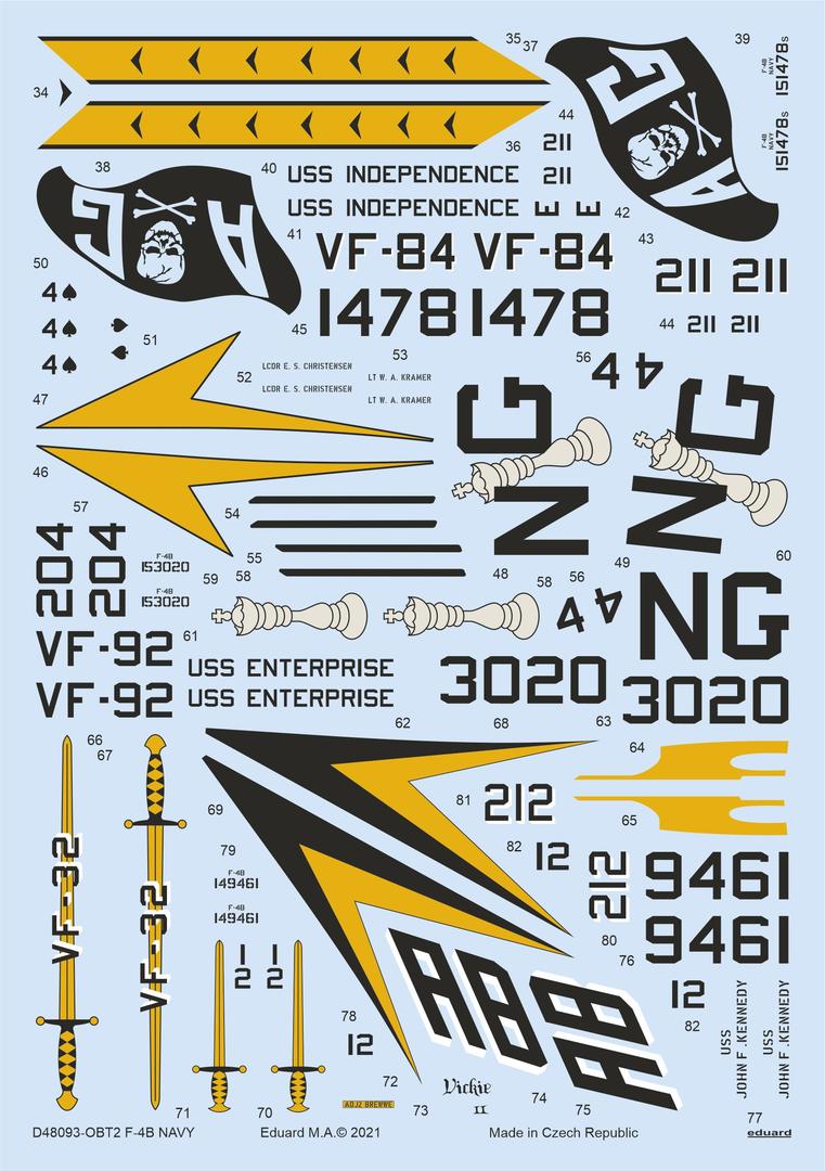 Eduard D48093 1:48 McDonnell F-4B Phantom NAVY