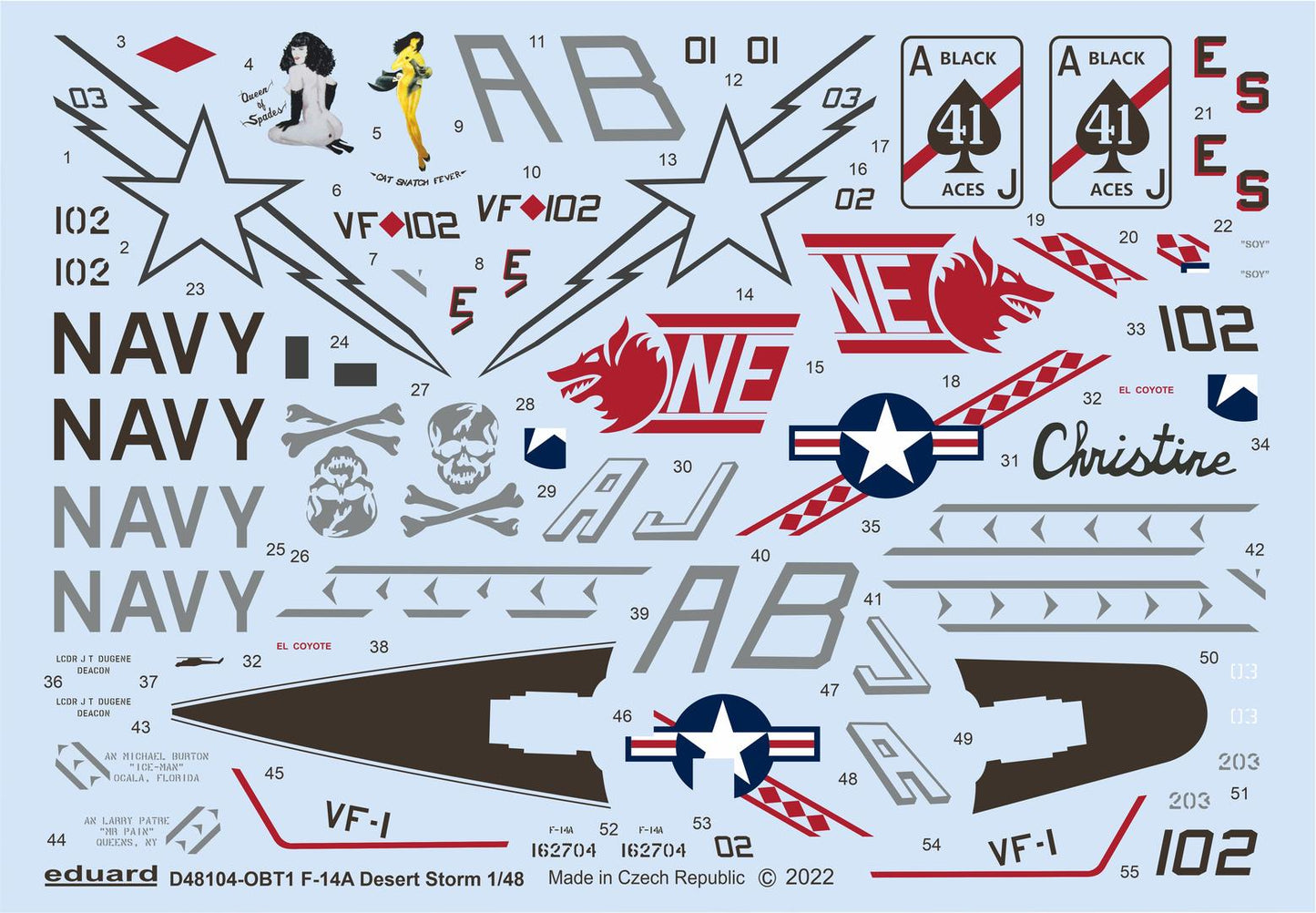 Eduard D48104 1:48 Grumman F-14A Tomcat Desert Storm