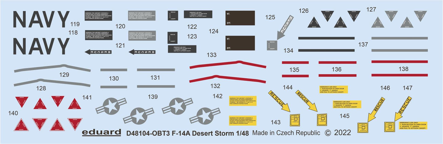 Eduard D48104 1:48 Grumman F-14A Tomcat Desert Storm