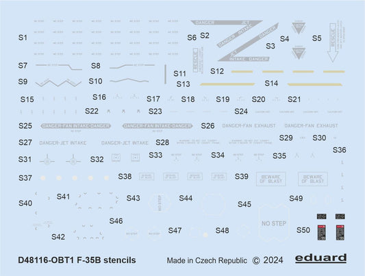 Eduard D48116 1:48 Lockheed-Martin F-35B Lightning II stencils