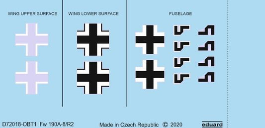 Eduard D72018 1:72 Focke-Wulf Fw-190A-8/R2 national insignia