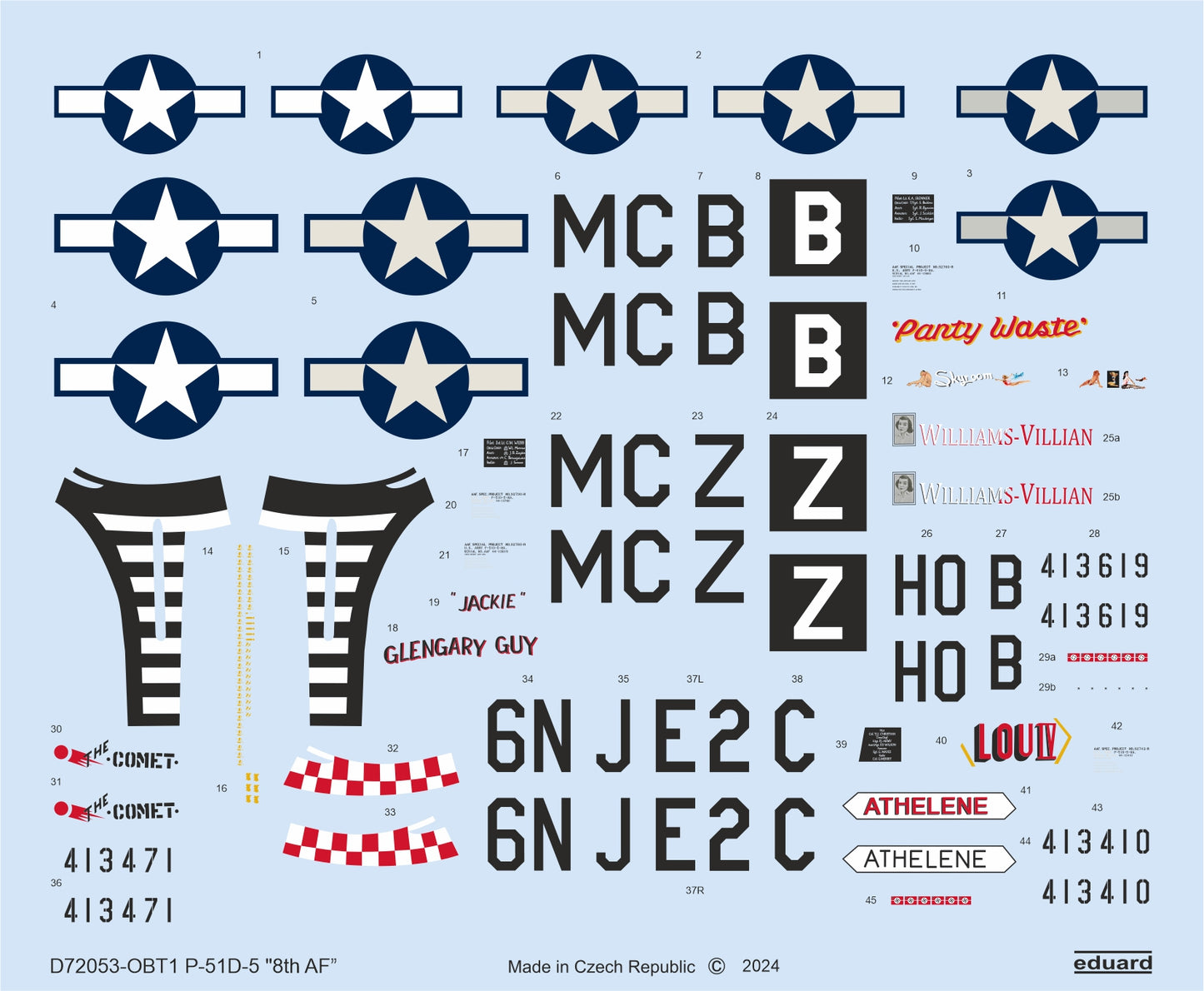 Eduard D72053 1:72 North-American P-51D-5 '8th AF'