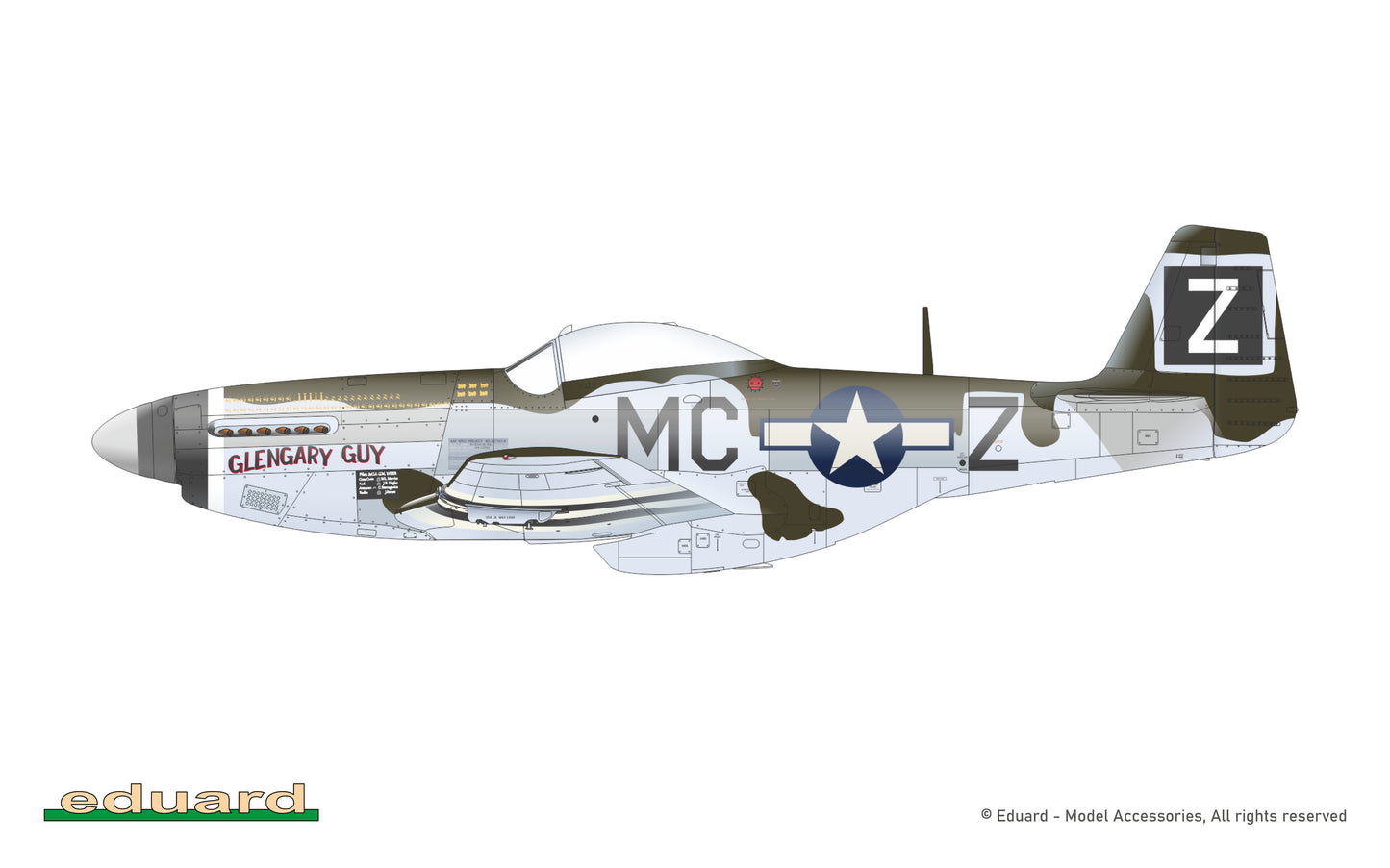 Eduard D72053 1:72 North-American P-51D-5 '8th AF'